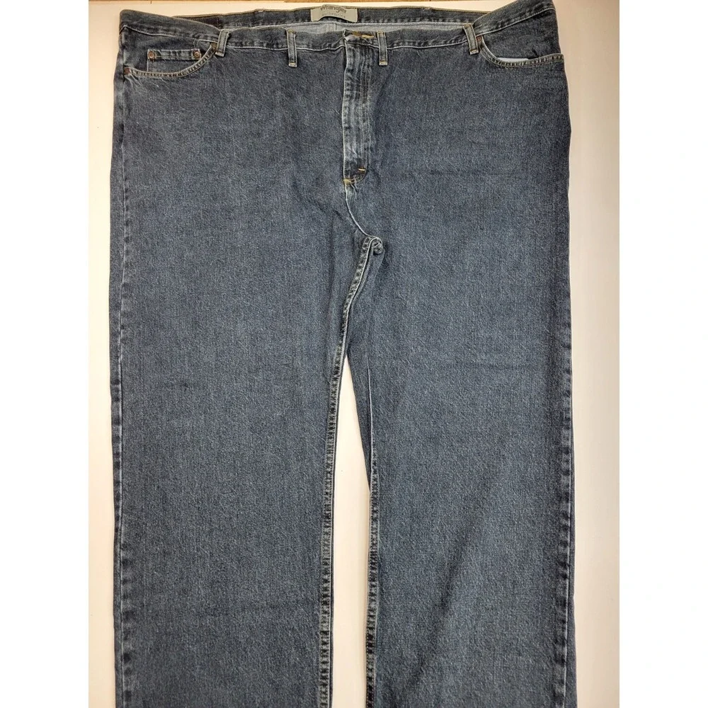 Wrangler Authentics Men's Jeans 58x32 Relaxed Fit Blue Denim Big Tall